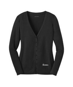 900 Global CoolWick Women's Concept Bowling Cardigan - Black