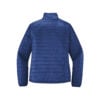 CoolWick Women's Packable Puffy Bowling Jacket back - Cobalt Blue