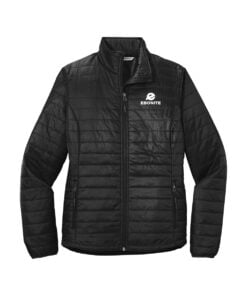 Ebonite CoolWick Women's Packable Puffy Bowling Jacket - Deep Black