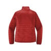 CoolWick Women's Packable Puffy Bowling Jacket back - Fire Red/ Graphite