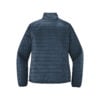 CoolWick Women's Packable Puffy Bowling Jacket back - Regatta Blue/ River Blue Navy