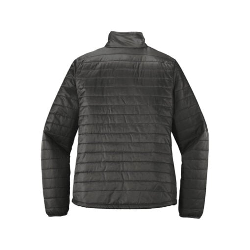 CoolWick Women's Packable Puffy Bowling Jacket back - Sterling Grey/ Graphite