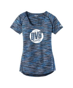 DV8 CoolWick Women's OGIO Verge Scoop Neck Bowling Tee - Electric Blue Space Dye