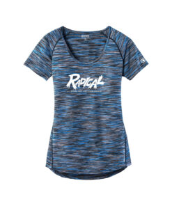 Radical CoolWick Women's OGIO Verge Scoop Neck Bowling Tee - Electric Blue Space Dye
