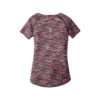 CoolWick Women's OGIO Verge Scoop Neck Bowling Tee back - Fierce Coral Space Dye