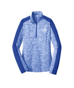 Roto Grip CoolWick Women's Electric Heather 1/4-Zip Bowling Pullover - True Royal Electric/ True Royal