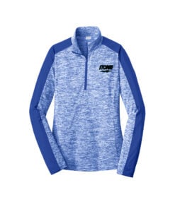 Storm CoolWick Women's Electric Heather 1/4-Zip Bowling Pullover - True Royal Electric/ True Royal