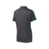 CoolWick Women's Colorblock Micropique Bowling Polo back - Iron Grey/Forest Green
