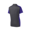 CoolWick Women's Colorblock Micropique Bowling Polo back - Iron Grey/Purple