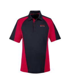 Epic CoolWick Men's Colorblock Snag Protection Bowling Polo - Black/ Red/ Dark Charcoal