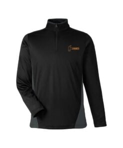 Hammer CoolWick Colorblock Quarter-Zip Bowling Pullover - Black/Dark Charcoal