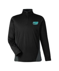 Storm CoolWick Colorblock Quarter-Zip Bowling Pullover - Black/Dark Charcoal