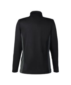 CoolWick Women's Colorblock Quarter-Zip Bowling Pullover - Black/Dark Charcoal (back)