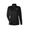 CoolWick CoolWick Women's Colorblock Quarter-Zip Bowling Pullover - Black/Dark Charcoal