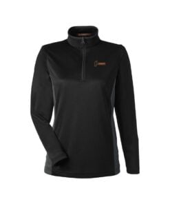Hammer CoolWick Women's Colorblock Quarter-Zip Bowling Pullover - Black/Dark Charcoal