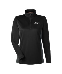 Radical CoolWick Women's Colorblock Quarter-Zip Bowling Pullover - Black/Dark Charcoal