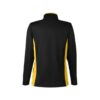 CoolWick Women's Colorblock Quarter-Zip Bowling Pullover - Black/Sunray Yellow (back)