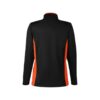 CoolWick Women's Colorblock Quarter-Zip Bowling Pullover - Black/Team Orange (back)