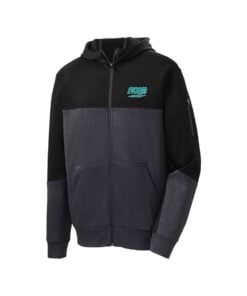 Storm CoolWick Men's Tech Fleece Colorblock Full-Zip Hooded Bowling Jacket - Black/Graphite Heather/Black