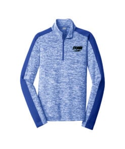 Storm CoolWick Men's Electric Heather 1/4-Zip Bowling Pullover - True Royal Electric/ True Royal