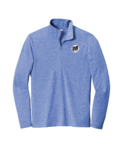 DV8 CoolWick Men's Tri-Blend Wicking 1/4-Zip Bowling Pullover - True Royal Heather