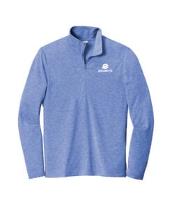 Ebonite CoolWick Men's Tri-Blend Wicking 1/4-Zip Bowling Pullover - True Royal Heather