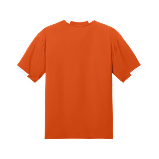 CoolWick Men's Club Bowling Dri-Fit back - Deep Orange/White