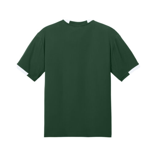 CoolWick Men's Club Bowling Dri-Fit back - Forest Green/White