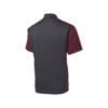 CoolWick Men's Colorblock Micropique Bowling Polo back - Iron Grey/Maroon