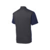 CoolWick Men's Colorblock Micropique Bowling Polo back - Iron Grey/True Navy