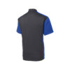 CoolWick Men's Colorblock Micropique Bowling Polo back - Iron Grey/True Royal