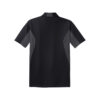 CoolWick Men's Side Blocked Micropique Bowling Polo back - Black/Iron Grey