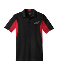 Columbia 300 CoolWick Men's Side Blocked Micropique Bowling Polo - Black/True Red