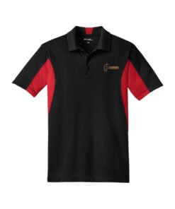 Hammer CoolWick Men's Side Blocked Micropique Bowling Polo - Black/True Red