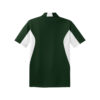 CoolWick Men's Side Blocked Micropique Bowling Polo back - Forest Green/White