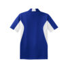 CoolWick Men's Side Blocked Micropique Bowling Polo back - True Royal/White