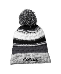 CoolWick CoolWick Pom Pom Bowling Beanie - Iron Grey/Black/White
