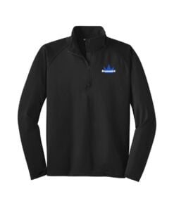 Brunswick CoolWick Men's Tall Sport-Wick Stretch 1/4-Zip Bowling Pullover - Black