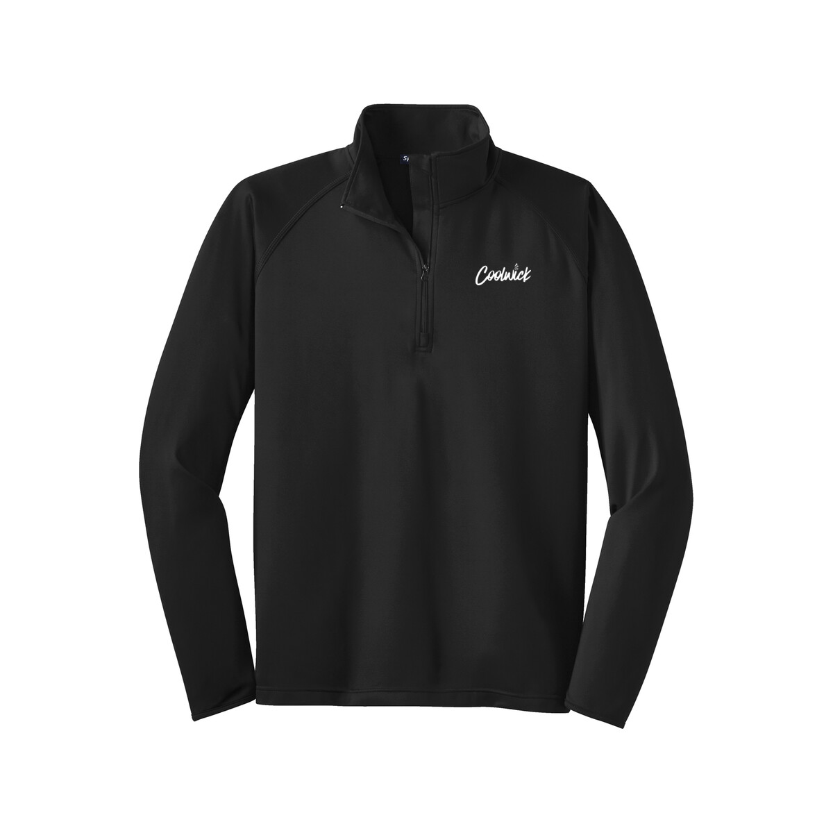 CoolWick CoolWick Men's Tall Sport-Wick Stretch 1/4-Zip Bowling Pullover - Black