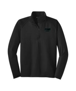 Storm CoolWick Men's Tall Sport-Wick Stretch 1/4-Zip Bowling Pullover - Black