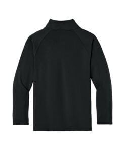 CoolWick Youth Sport-Wick Stretch 1/4-Zip Bowling Pullover back - Black