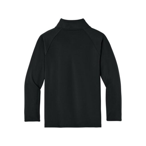 CoolWick Youth Sport-Wick Stretch 1/4-Zip Bowling Pullover back - Black