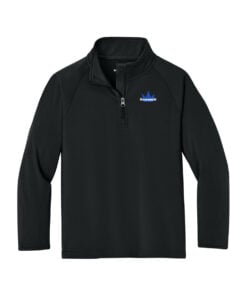 Brunswick CoolWick Youth Sport-Wick Stretch 1/4-Zip Bowling Pullover - Black