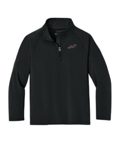 Columbia 300 CoolWick Youth Sport-Wick Stretch 1/4-Zip Bowling Pullover - Black