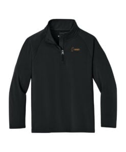 Hammer CoolWick Youth Sport-Wick Stretch 1/4-Zip Bowling Pullover - Black