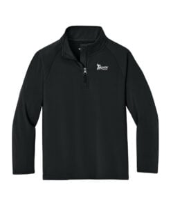 Track CoolWick Youth Sport-Wick Stretch 1/4-Zip Bowling Pullover - Black