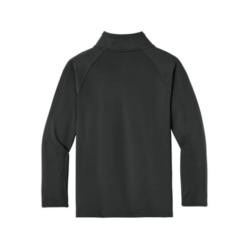 CoolWick Youth Sport-Wick Stretch 1/4-Zip Bowling Pullover back - Charcoal Grey