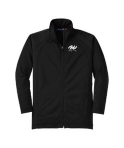 Motiv CoolWick Youth Tricot Track Bowling Jacket - Black/Black