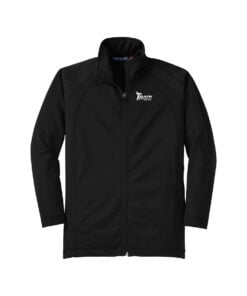 Track CoolWick Youth Tricot Track Bowling Jacket - Black/Black